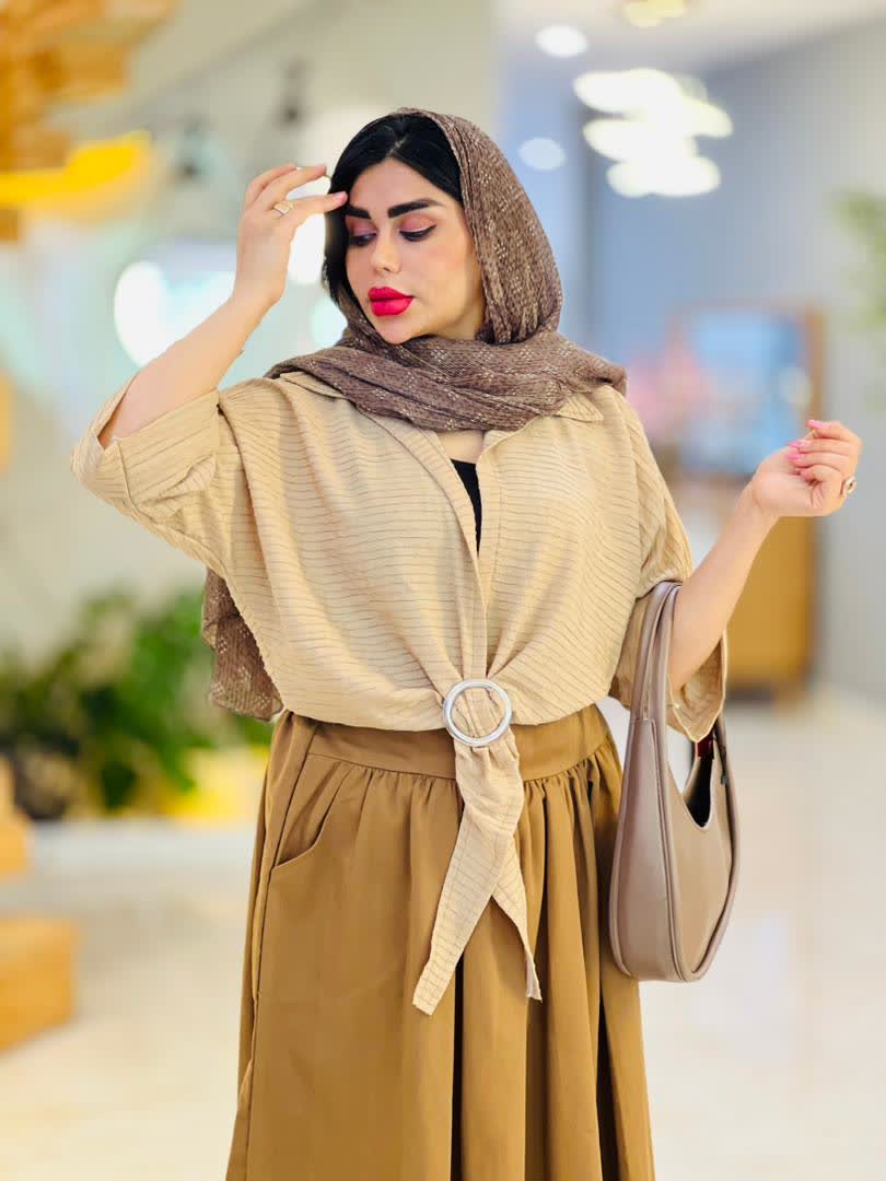 شومیز گره ای آسمان 2731
